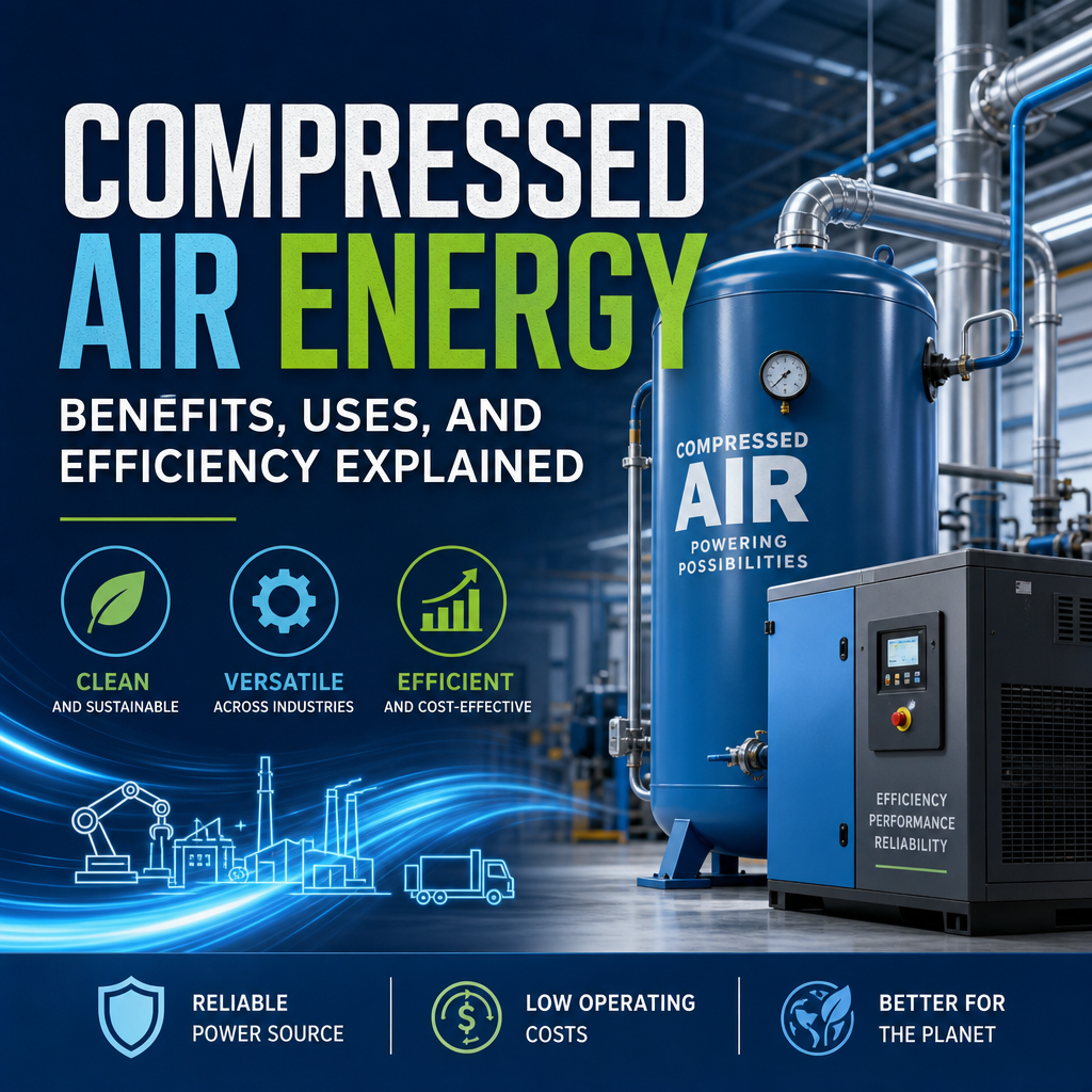 An air compressor and hose in a home garage