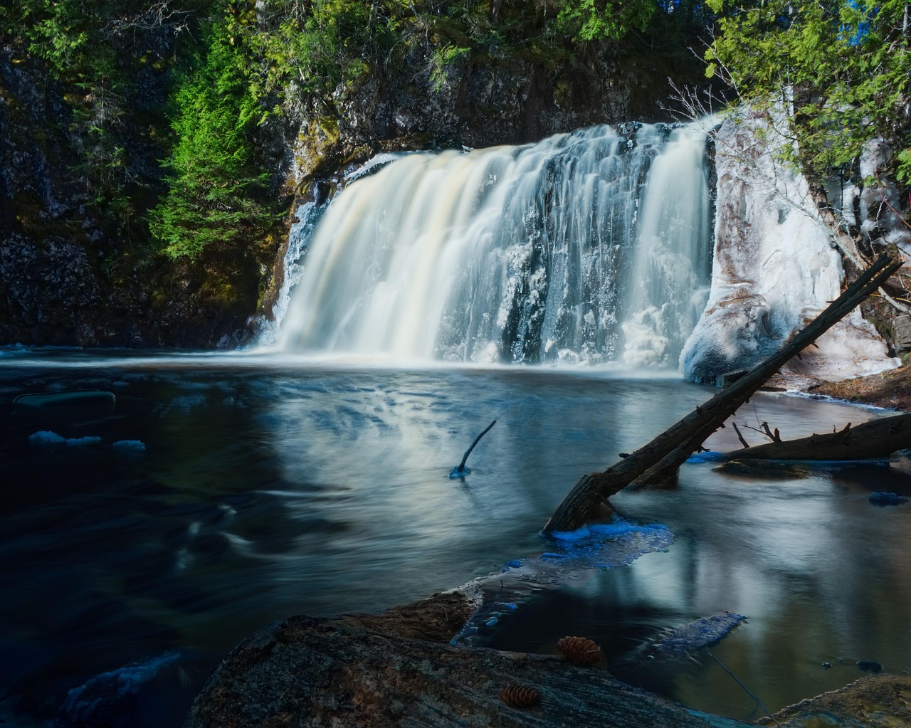 Spruce creek, nature, minnesota, waterfall, stream, landscape, scenic