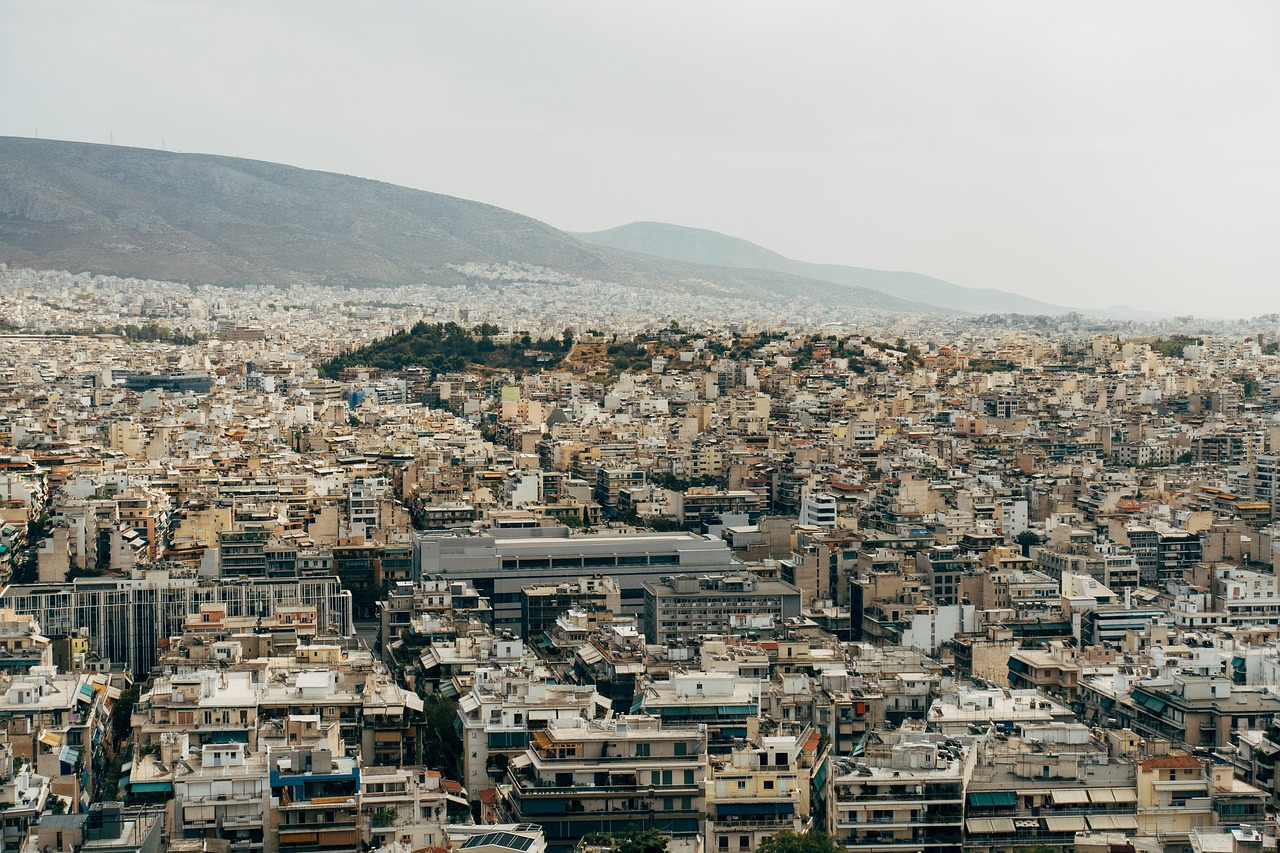 City, view, panorama, urban landscape, architecture, building, greece, landscape, skyline, europe, athens, urban, to travel, aerial view, heaven, mountain, nature, greek, houses, mediterranean