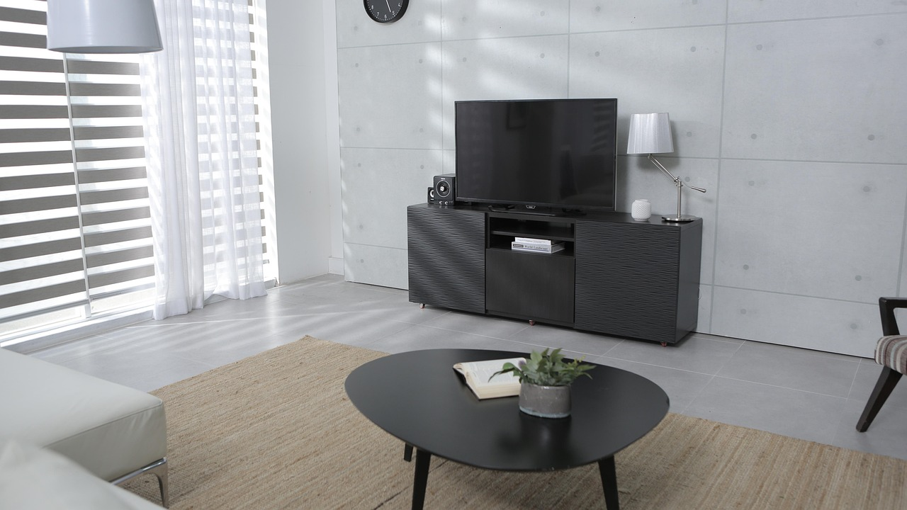 Living room, tv, table, a drawer, house, curtain, window, living room, living room, living room, living room, living room