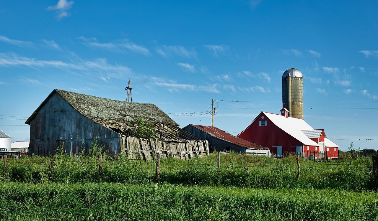 Iowa, america, sky, clouds, landscape, barn, silo, old barns, nature, outdoors, farm, agriculture, panorama, country, rural, blue farm, blue old, iowa, iowa, iowa, iowa, silo, silo, silo, silo, silo,