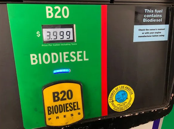 B20 biodiesel fuel pump