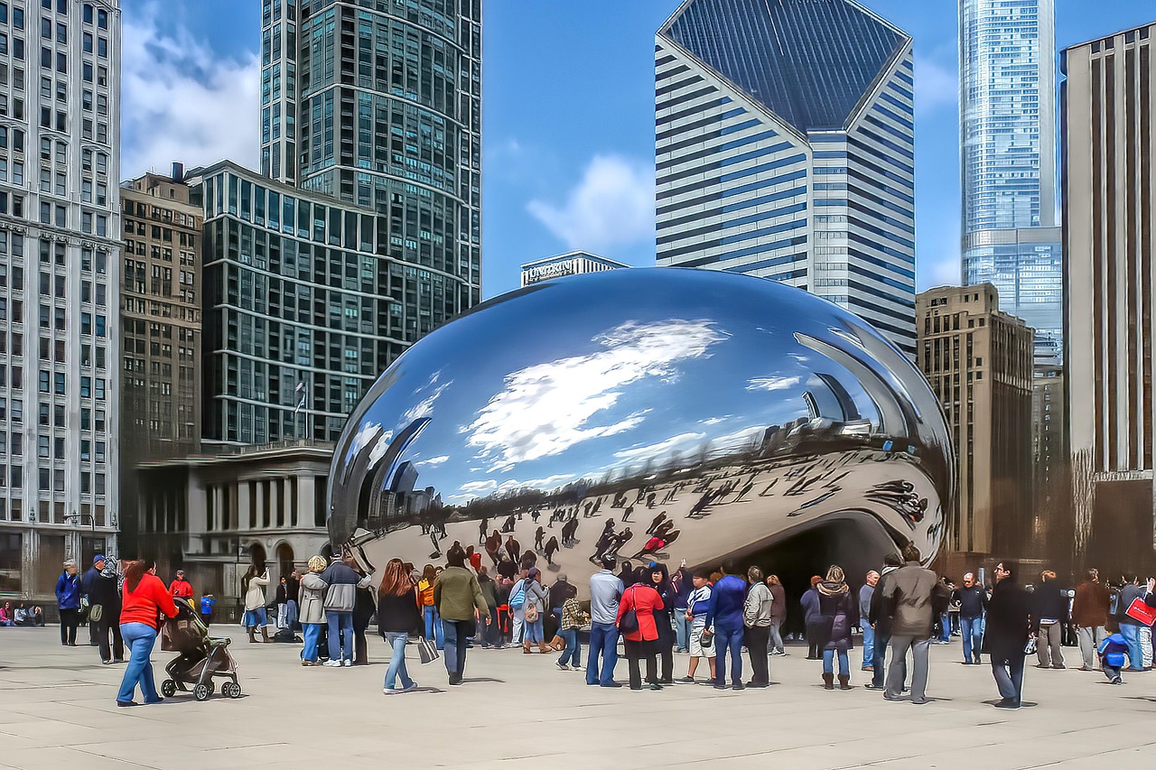 Sculpture, art, artist, famous, landmark, landscape, cityscape, bean, chicago, illinois, usa, chicago, chicago, chicago, chicago, chicago, illinois, illinois, illinois
