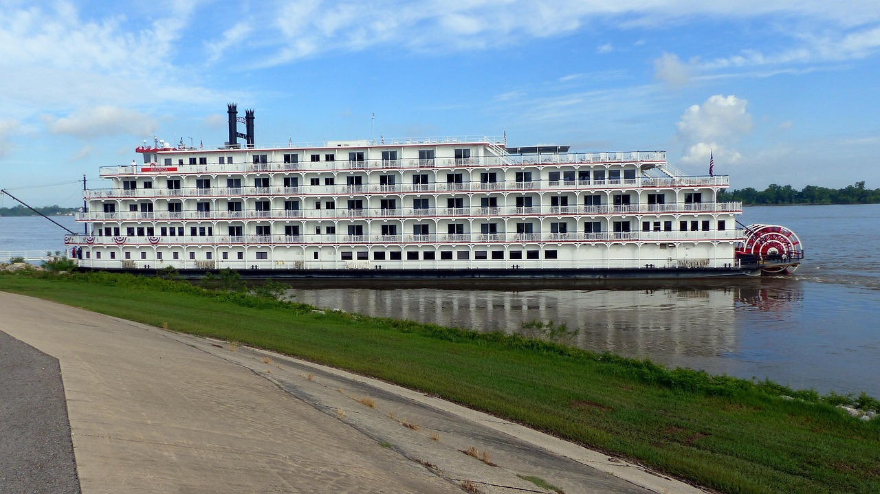 Louisiana, boat, dawn, mississippi, travel, water, river, holiday, tourism, nature, calm, landscape
