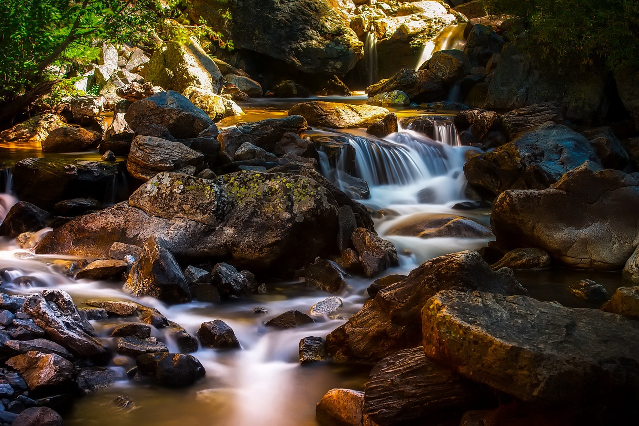 Colorado, stream, creek, water, landscape, forest, trees, woods, rocks, stones, boulders, nature, outdoors, country, rural, beautiful, hdr, cascade, brown water, brown forest, brown landscape, brown r