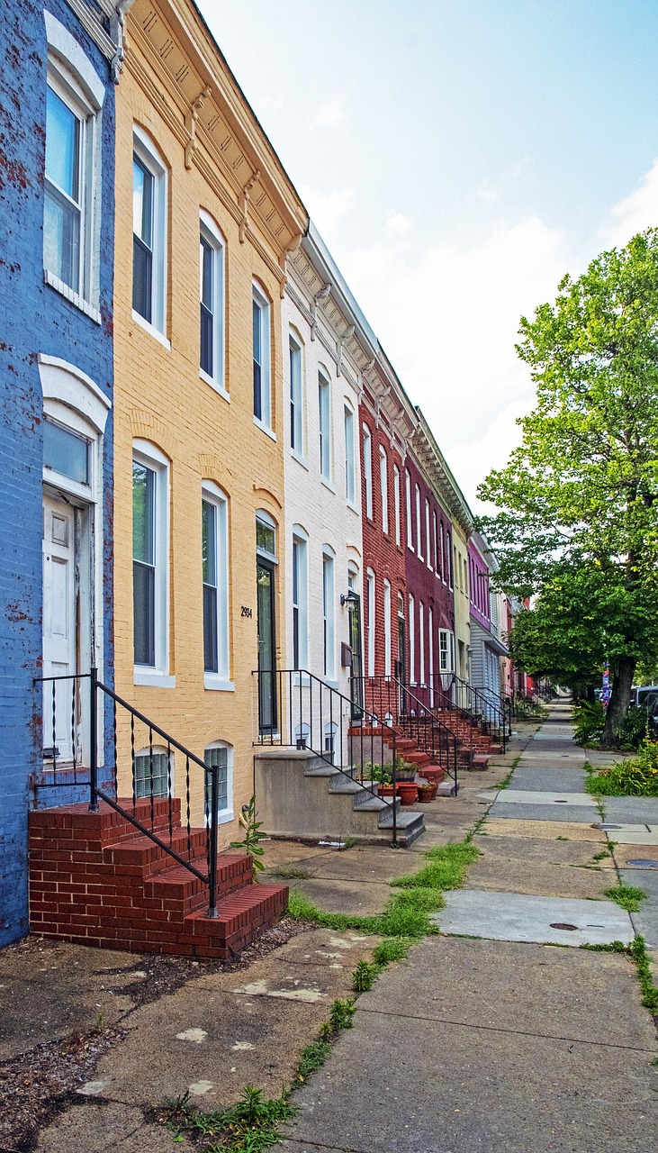 Houses, street, urban, baltimore, city, maryland, landmark, landscape, rowhouse, buildings, baltimore, baltimore, maryland, rowhouse, rowhouse, rowhouse, rowhouse, rowhouse