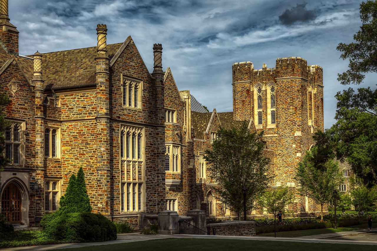 Duke university, colleges, schools, campus, durham, north carolina, nature, america, buildings, hdr, sky, clouds, education, landmarks, historic, landscape, trees, brown school, brown education, Unite