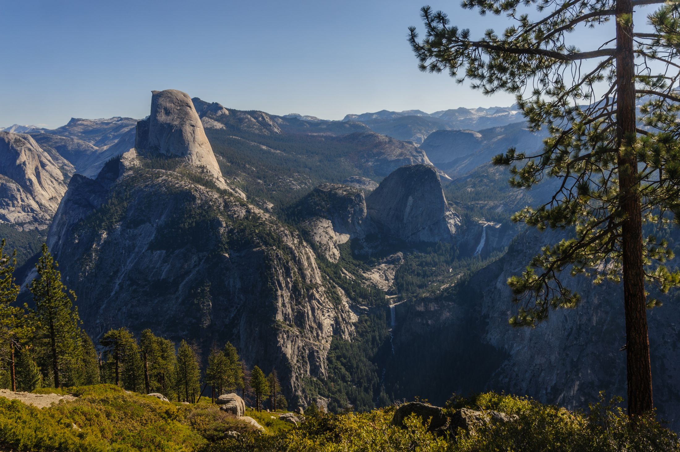 Half Dome and Yosemite Valley seen from Glacier Point