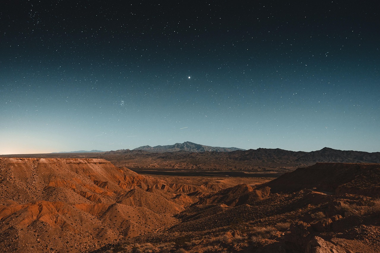 Nevada, desert, nature, night sky, landscape, stars, planet, sky, night, space, mountains