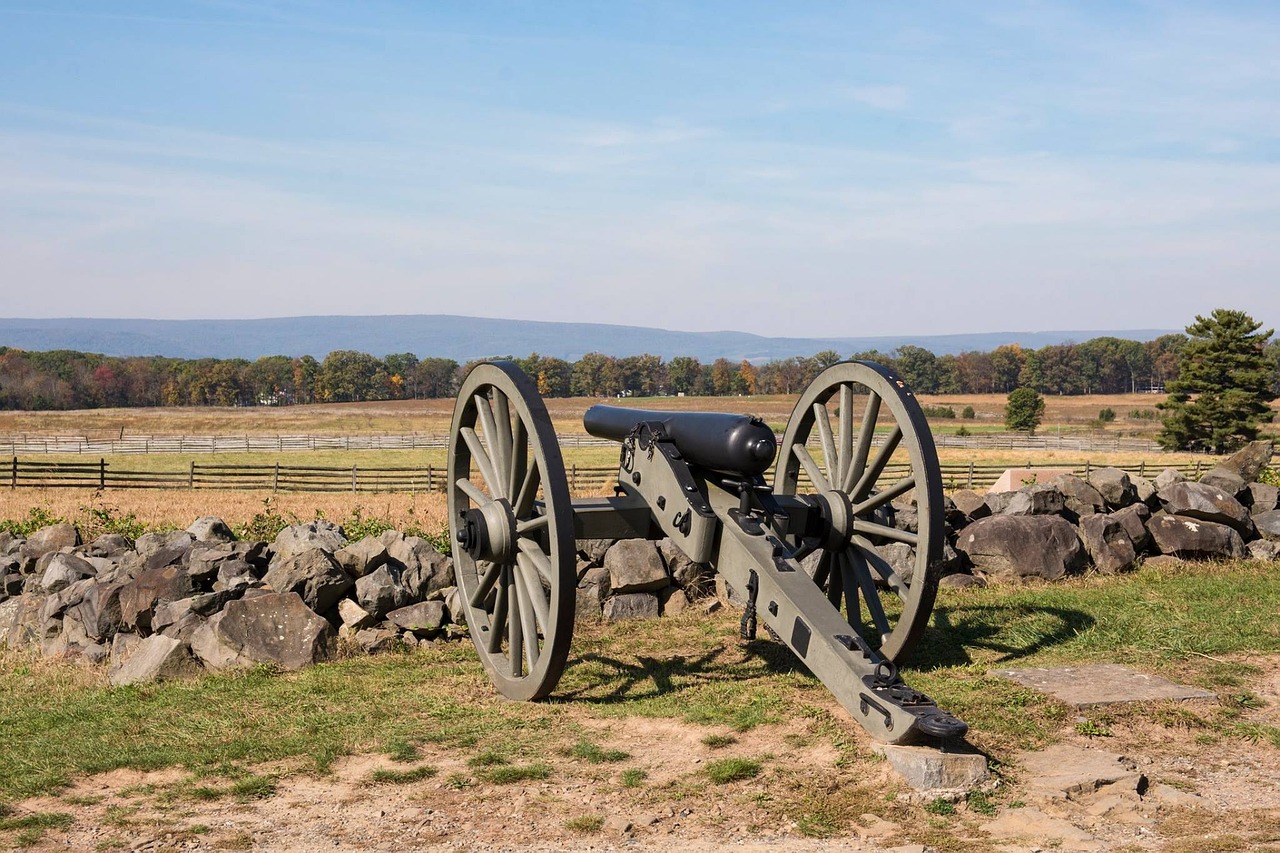 Gettysburg, park, canon, pennsylvania, civil, war, battle, military, battlefield, national, union, historic, nature, monument, green, historical, tourism, grass, army, landscape, cannon, landmark, sta