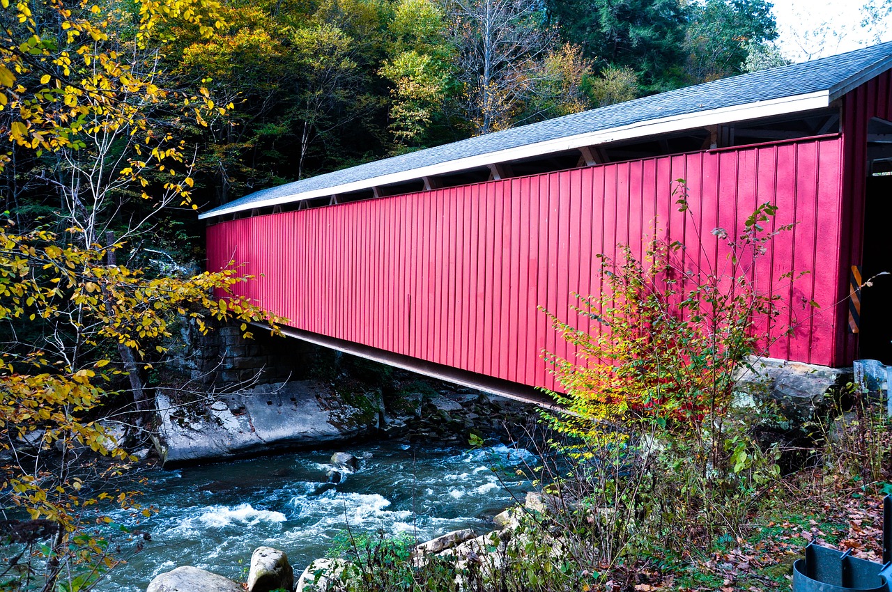 Covered bridge, water, nature, bridge, landscape, country, rural, trees, stream, scenic, pennsylvania, covered bridge, pennsylvania, pennsylvania, pennsylvania, pennsylvania, pennsylvania