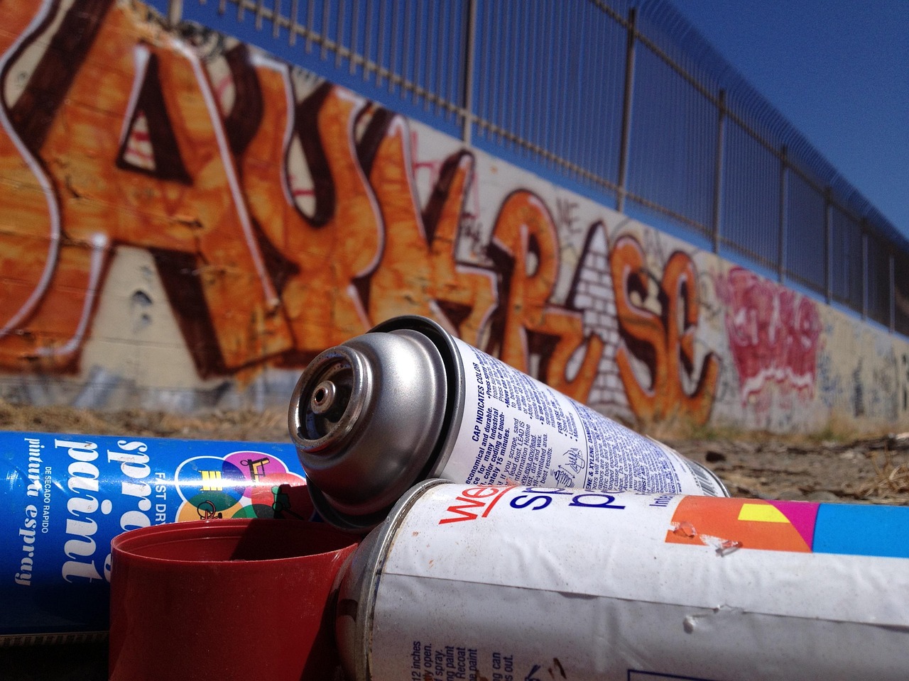 Graffiti, art, street, colorful, drawing, culture, spray cans, United States, California, Chula Vista