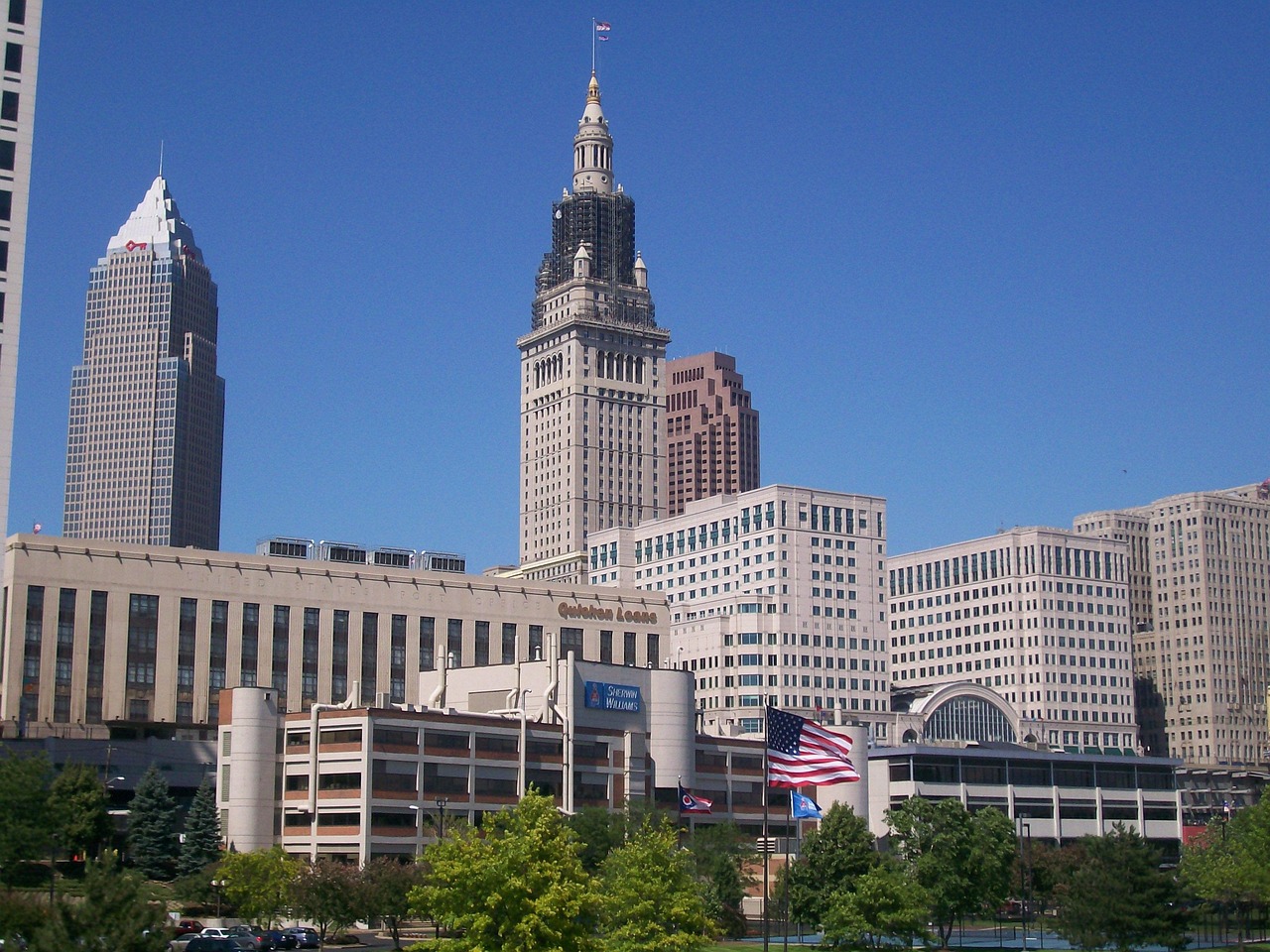 Cleveland, ohio, architecture, skyline, city, cityscape, tower, skyscraper, building, view, landmark, urban, scenic, scenery, downtown, metropolis, buildings, metropolitan, cleveland, cleveland, cleve