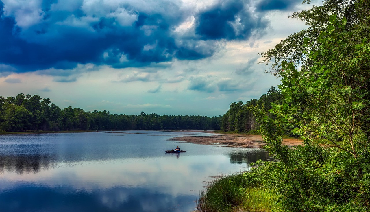 Basto lake, pine barrens, new jersey, america, rowboat, fishing, sunset, dusk, sky, clouds, panorama, nature, outdoors, forest, trees, woods, hdr, country, rural, landscape, pine barrens, new jersey, 