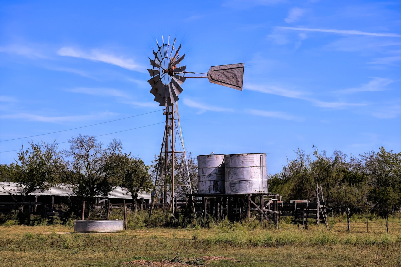 Windmill, water tanks, ranch, rural, farm, old windmill, water storage, meadow, landscape, countryside, austin, texas, old windmill, water storage, water storage, texas, texas, texas, texas, texas