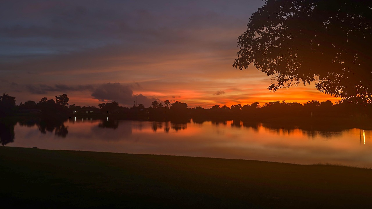 Sunset, nature, landscape, dusk, sky, twilight, clouds, horizon, United States, Florida, Harbour Heights