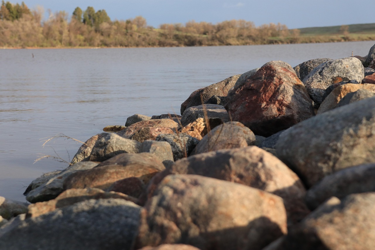 Rocks, lake, midwest, landscape, usa, north dakota, nature, midwest, north dakota, north dakota, north dakota, north dakota, north dakota