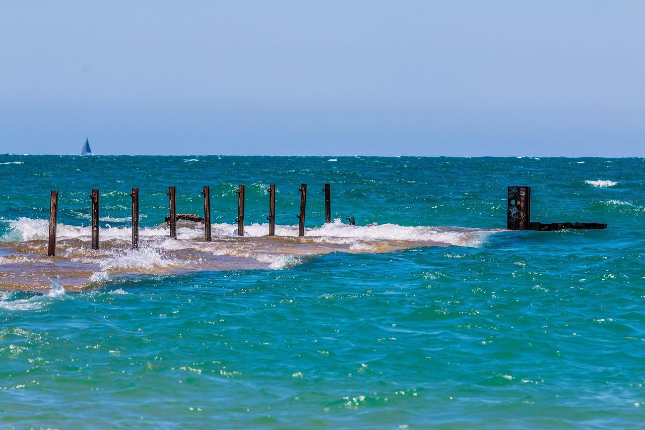 Lake, michigan, chicago, pier, water, nature, landscape, shore, beach, coast, nautical, outdoors, scenic, harbor, blue lake