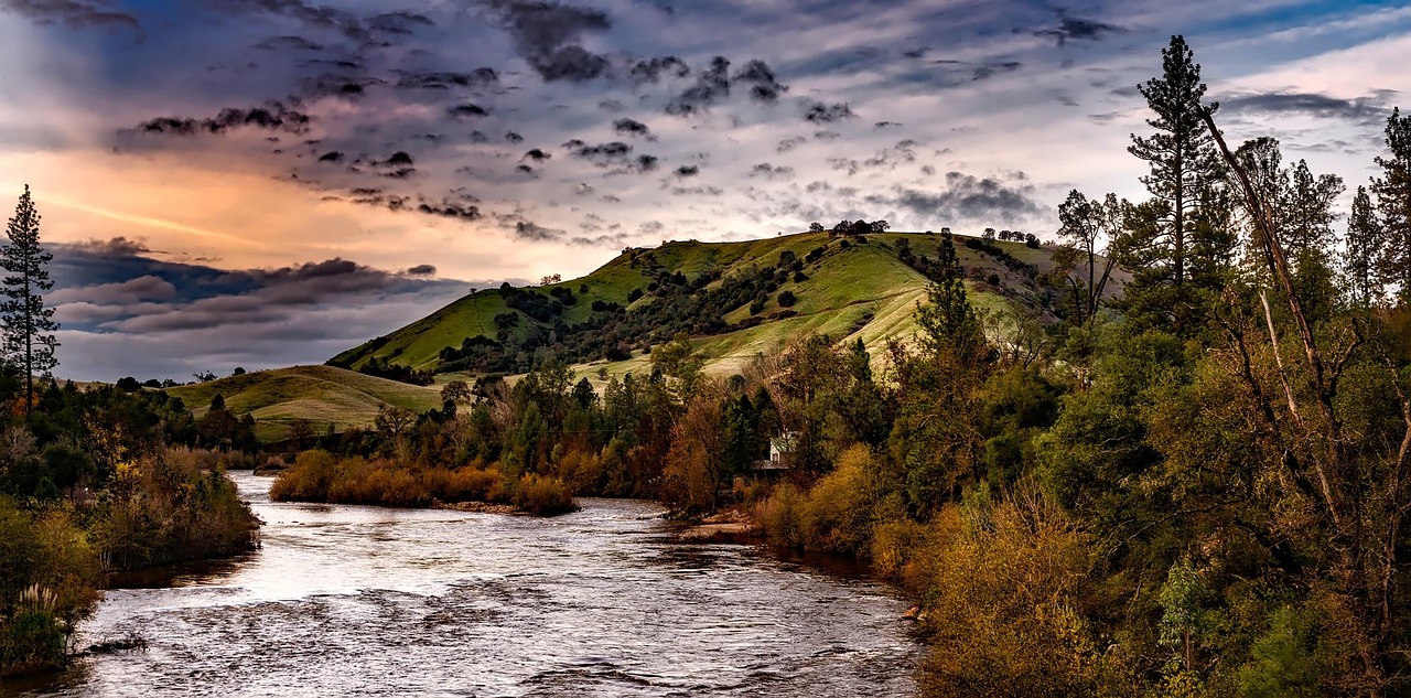 River, hills, trees, woods, woodlands, forest, autumn, flowing water, california, landscape, scenic, nature, outdoors, countryside, rural, idyllic, river, river, river, river, river, forest, forest, a