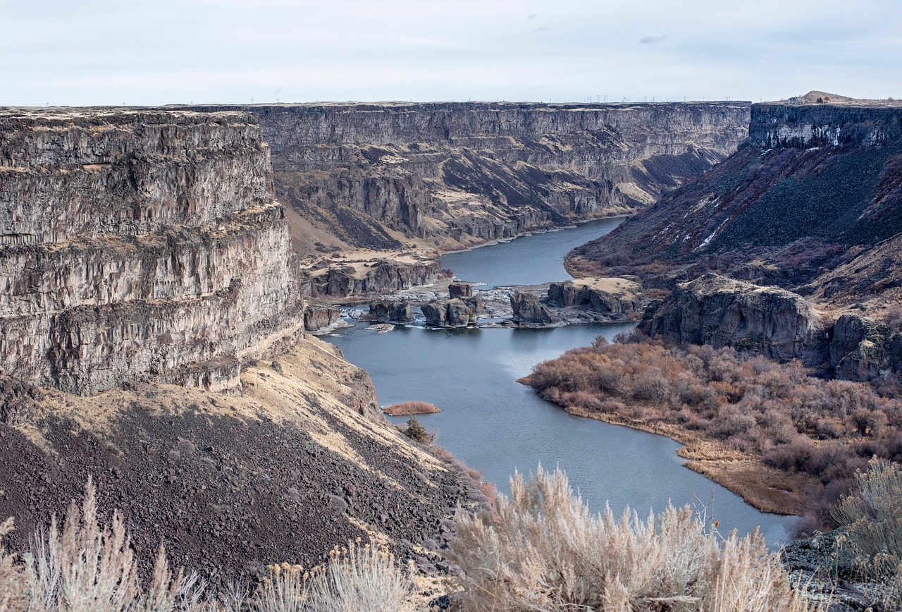 Snake river canyon, twin falls idaho, landscape, wilderness, nature