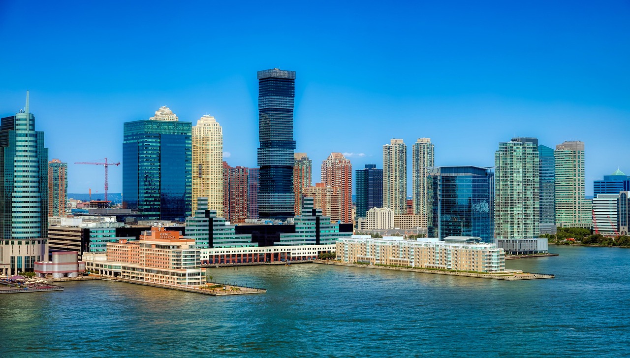 Jersey city, new jersey, america, urban, skyline, cityscape, buildings, skyscrapers, bay, harbor, waterfront, scenic, hdr, dock, pier, panorama, cities, blue news, blue new, new jersey, new jersey, ne