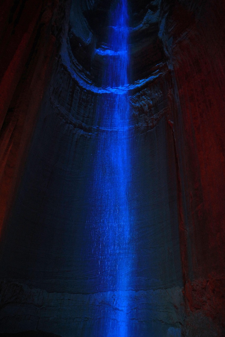 Ruby falls, waterfall, tennessee, blue, usa, cave, cavern, nature, rock, erosion, geology, natural, landscape, geological, eroded, stone, blue waterfall, blue stone, ruby falls, ruby falls, ruby falls