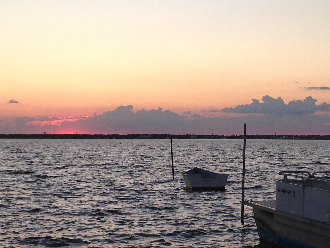 Boats, nature, bay, water, ocean, sky, sunset, shore, scenery, peaceful, tranquil, United States, New Jersey, Berkeley Township