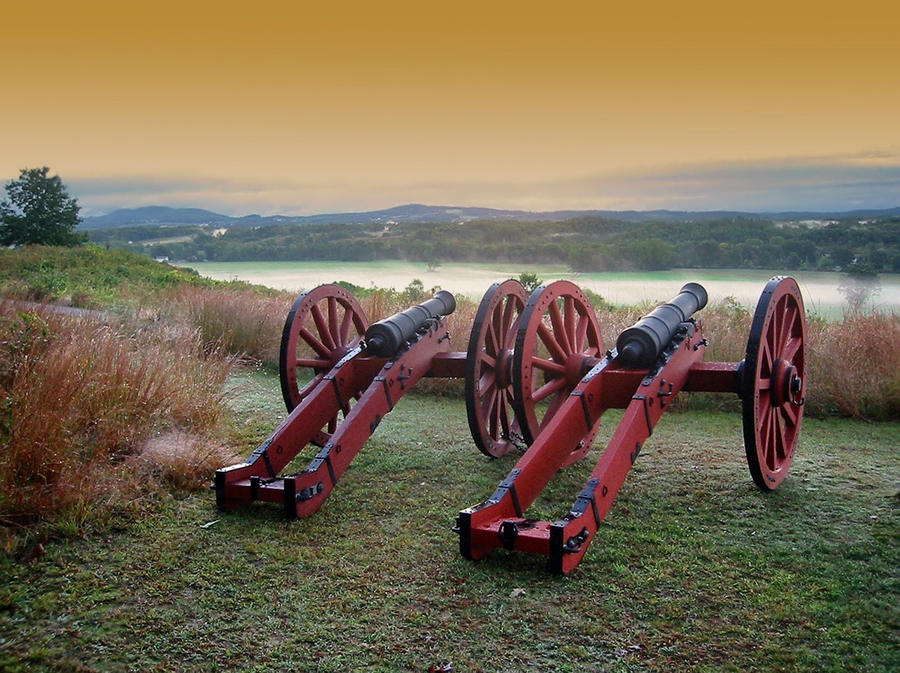 Antietam, maryland, saratoga battlefield, battlefield, u s civil war, cannon, sky, mountains, forest, trees, nature, outside, landscape, scenic, antietam, maryland, maryland, maryland, maryland, maryl
