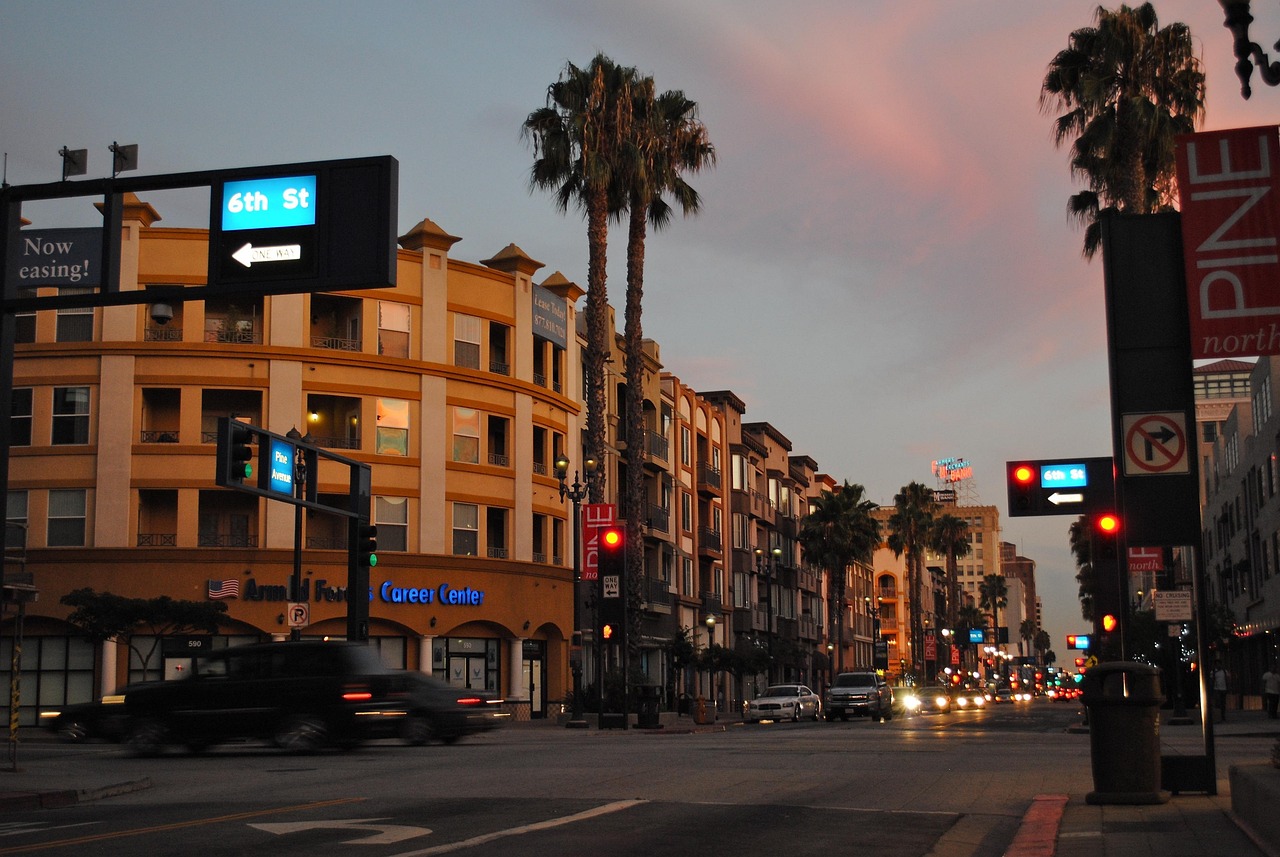 Long beach, california, urban landscape, nature, sunset, architecture, skyline, city, cityscape, building, landmark, urban, scenic, scenery, downtown, metropolis, buildings, metropolitan