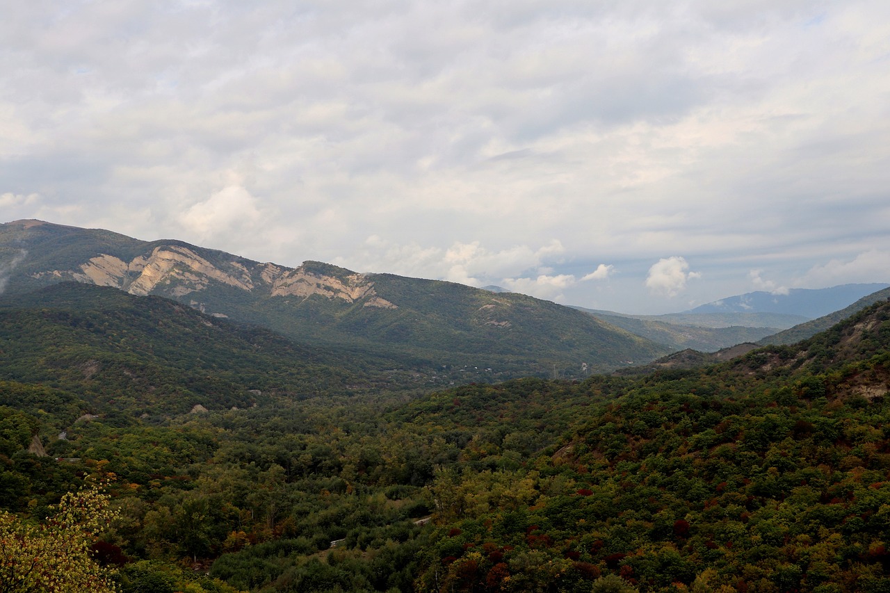 Georgia, spaciousness, sky, mountains, nature, landscape