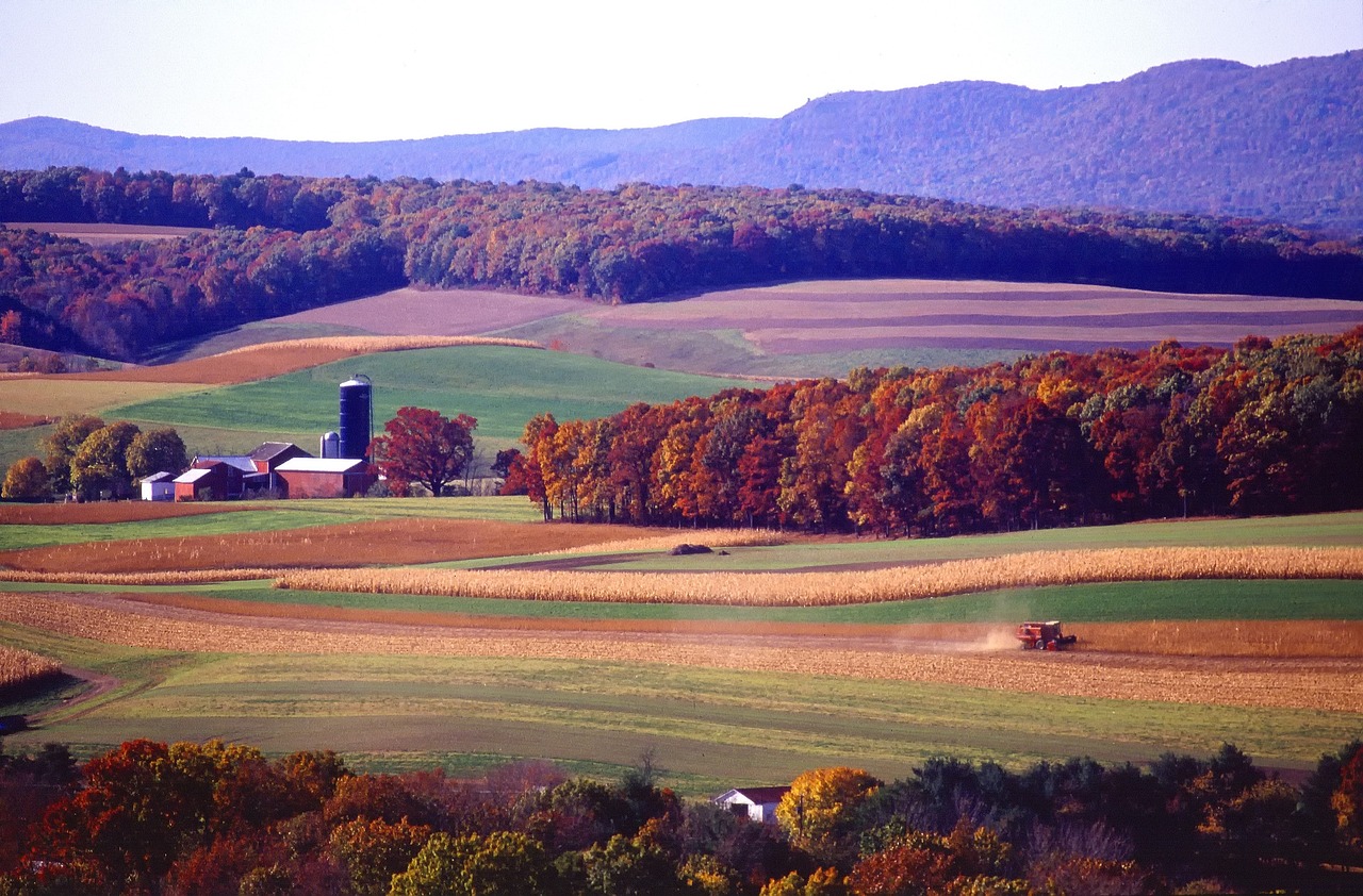 Pennsylvania, landscape, scenic, farm, rural, tractor, fall, autumn, mountains, forest, trees, fields, hills, countryside, nature, outside, pennsylvania, pennsylvania, pennsylvania, pennsylvania, penn