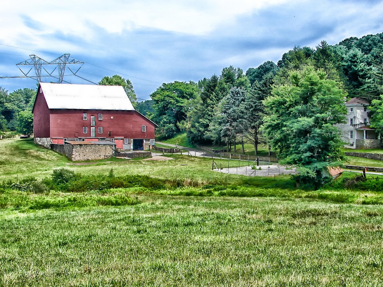 Pennsylvania, landscape, farm, rural, house, barn, agriculture, fields, summer, spring, nature, outside, hdr, forest, trees, woods, country, countryside, green house, green farm, pennsylvania, pennsyl