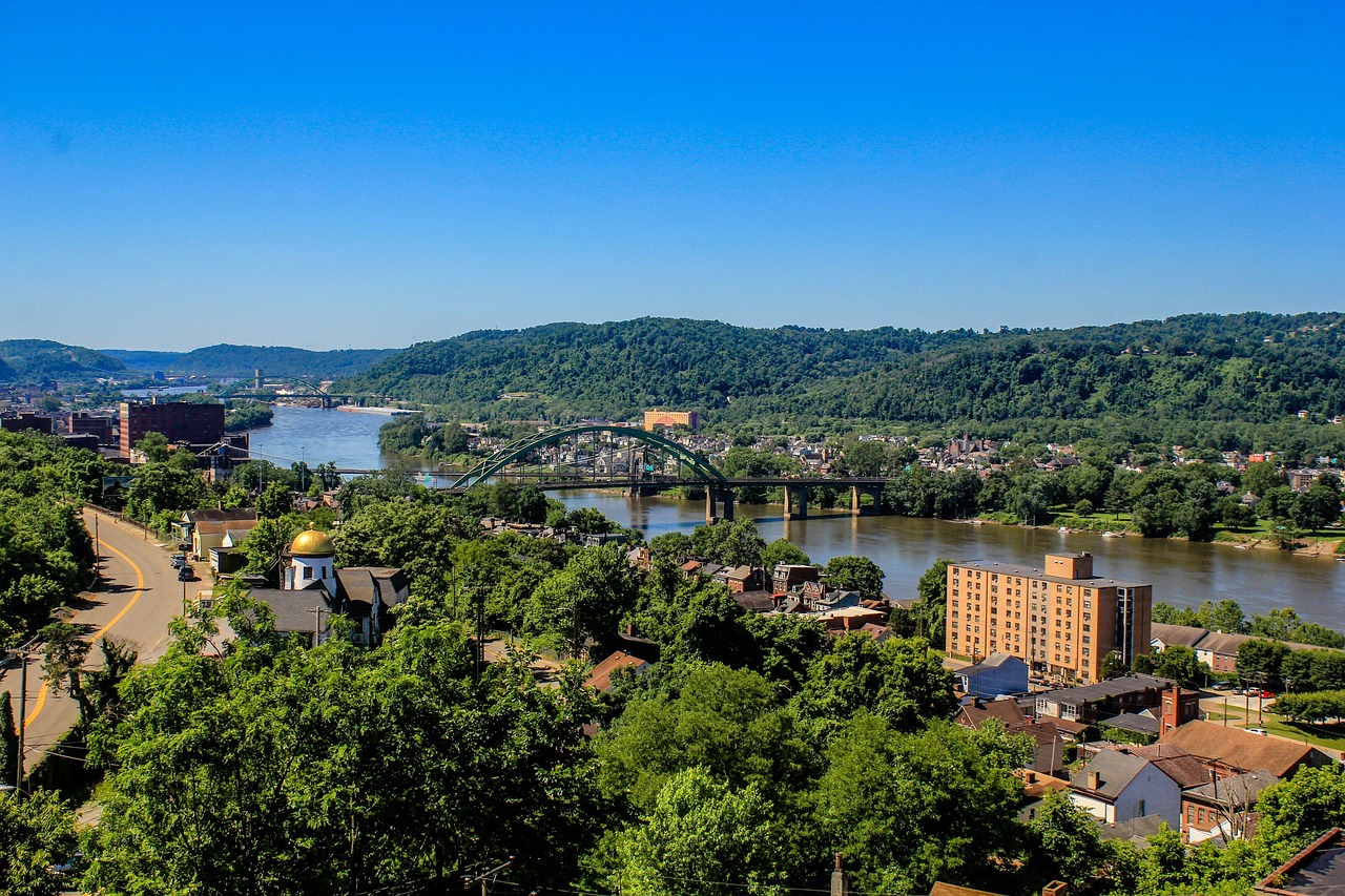 Wheeling, west virginia, river, valley, nature, landscape, water, scenic, outdoor