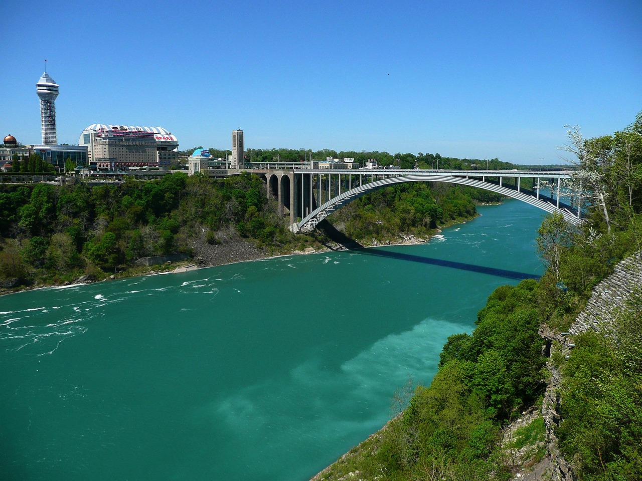 Bridge, river, toronto, water, canada, nature, cityscape, urban, architecture, landmark, travel, tourism, United States, Niagara Falls, New York