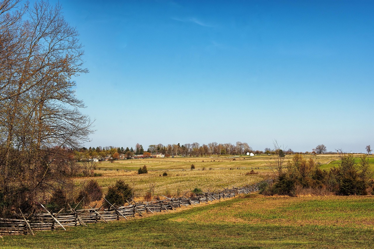 Nature, tree, landscape, grass, sky, gettysburg, pennsylvania, civil war, battlefield, historic, field, meadow, park, blue war, gettysburg, gettysburg, gettysburg, gettysburg, gettysburg, pennsylvania