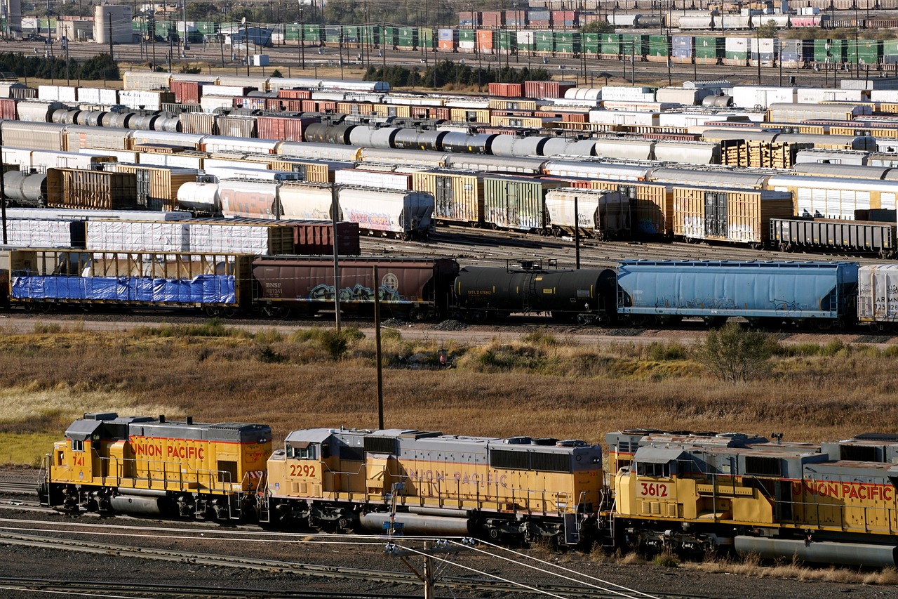 Railroad classification yard, railroad, train, locomotive, transport, rails, transportation, railway, bailey yard, union pacific, nebraska, usa, cargo train, rail freight transport, north platte, brow