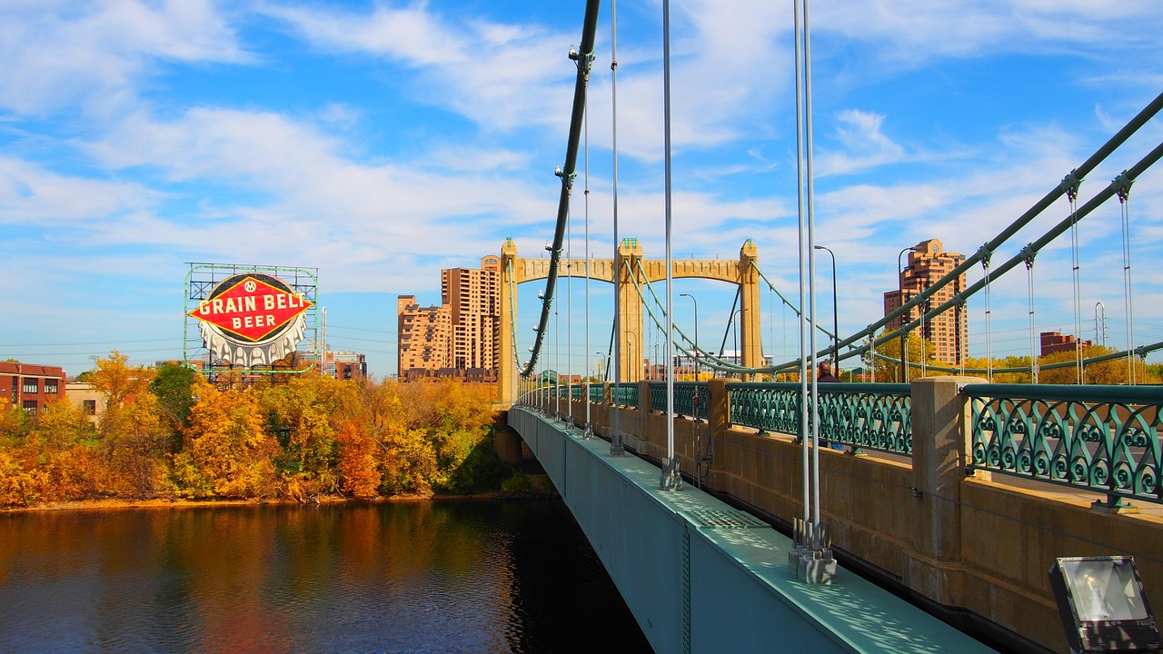 Bridge, beer, river, mississippi, buildings, landscape, fall, blue, photography, architecture, yellow, orange, blue photography, mississippi, mississippi, mississippi, mississippi, mississippi