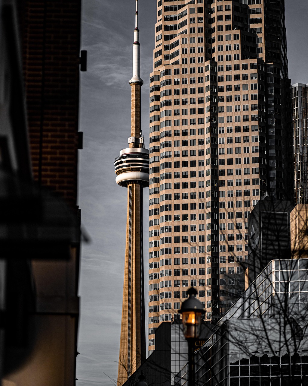 Toronto, city, canada, architecture, skyline, urban, buildings, sky, skyscraper, cityscape, ontario, building, clouds, reflections, downtown, tower, nature, business, travel, Toronto, Ontario, Canada