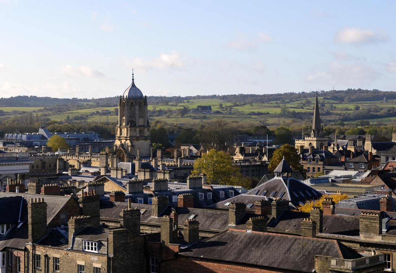 Oxford, town, skyline, buildings, architecture, england, old, city, uk, british, nature, europe, history, view, historic, stone, sky, traditional