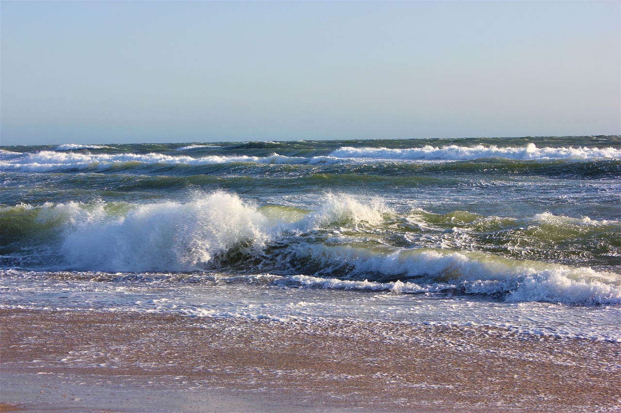 Wave, ocean, sea, coast, california coastline, oxnard, silver strand beach, nature, blue wave, blue waves