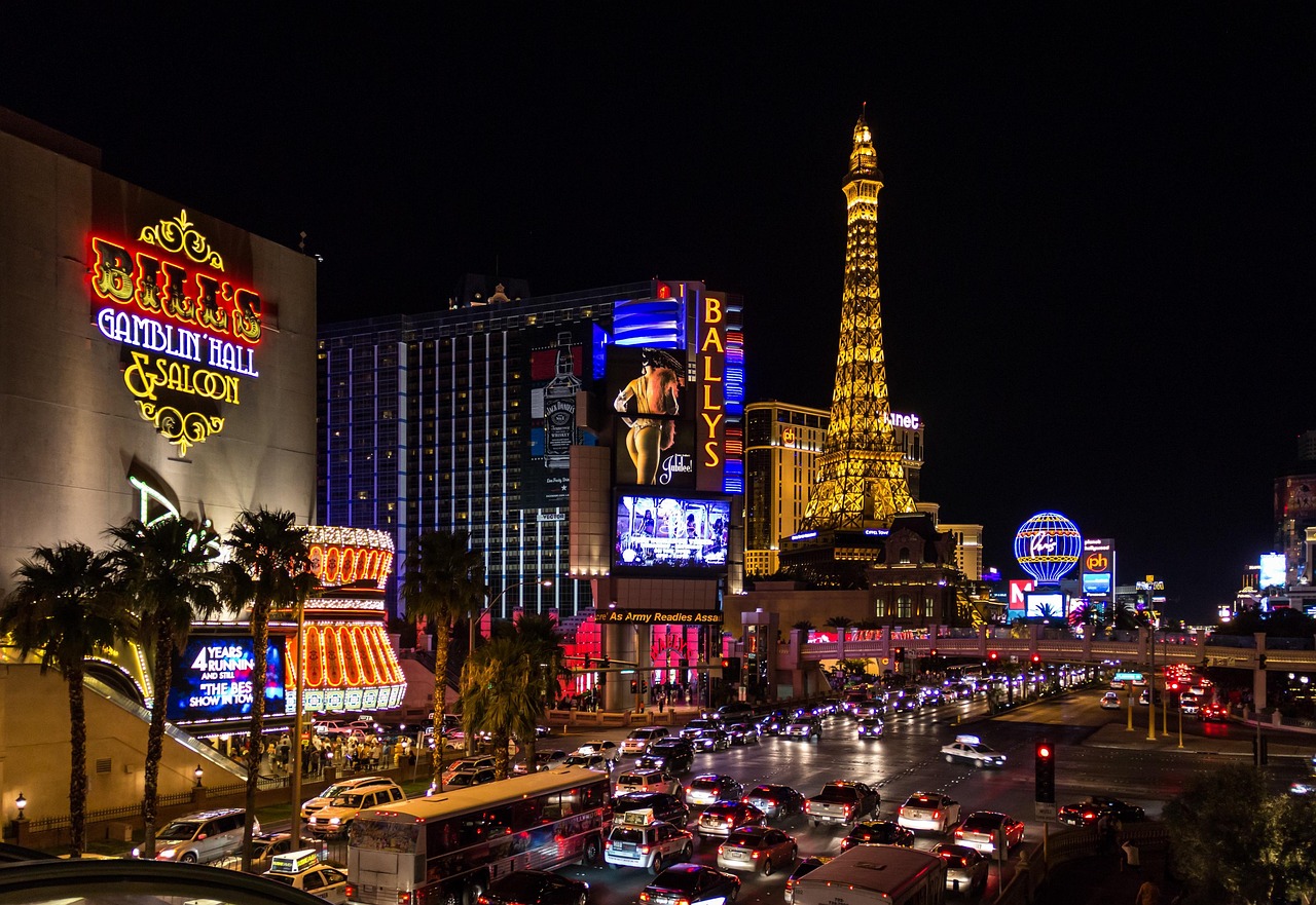 Las vegas, united states of america, night, street, casino, slot, the eiffel tower, las vegas, las vegas, las vegas, las vegas, las vegas, United States, Paradise, Nevada