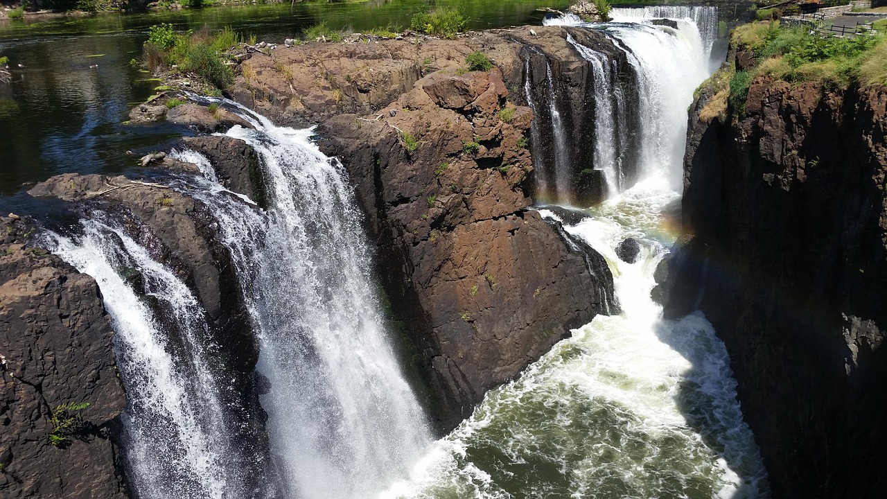 Rainbow, waterfalls, paterson, falls, new jersey, park, water, nature, landscape, travel, rock, flowing, outdoors, scenic, tourism, landmark, cliff, flow, destination, national, scenery, stream, falli