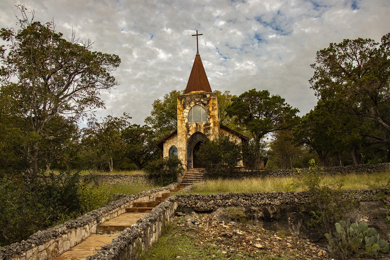 Church, chapel, landscape, hill, texas hill country, brown church