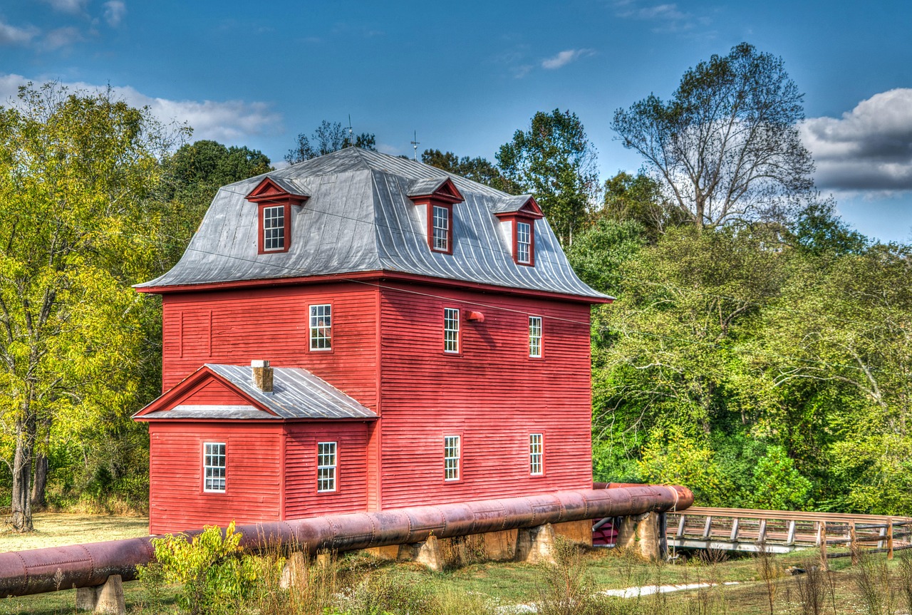 Big otter mill, virginia, landscape, nature, outdoors, clouds, river, fall, scenic, sky, autumn, farmland, virginia, virginia, virginia, virginia, virginia