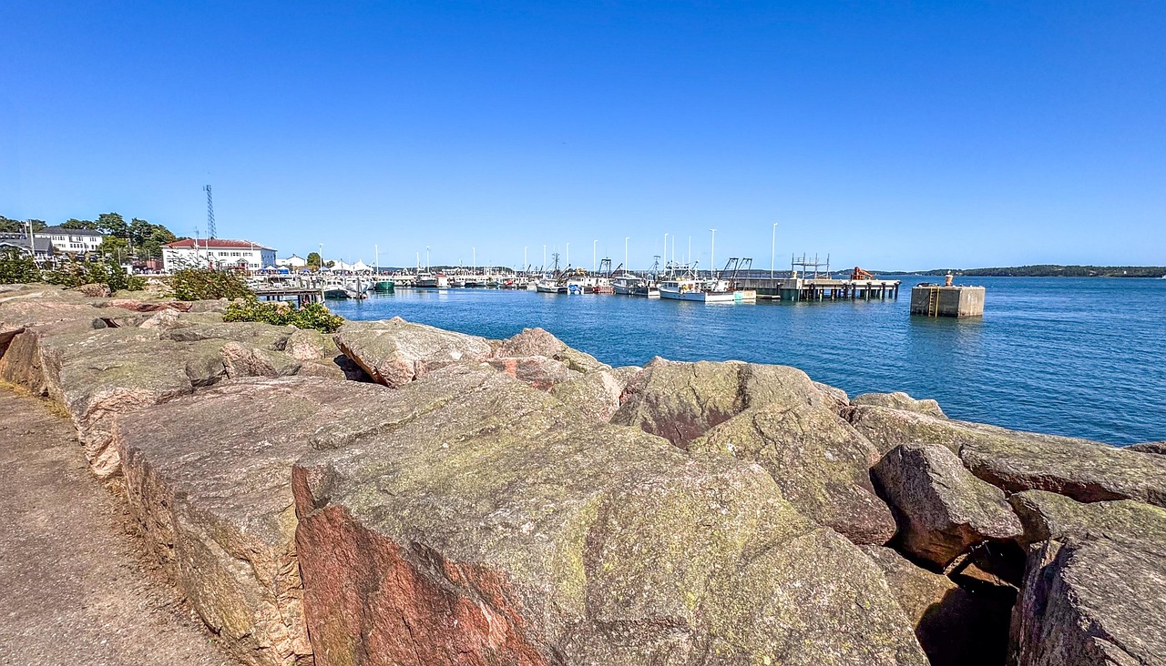 Maine, rocky, coast, nature, sea, landscape, scenery