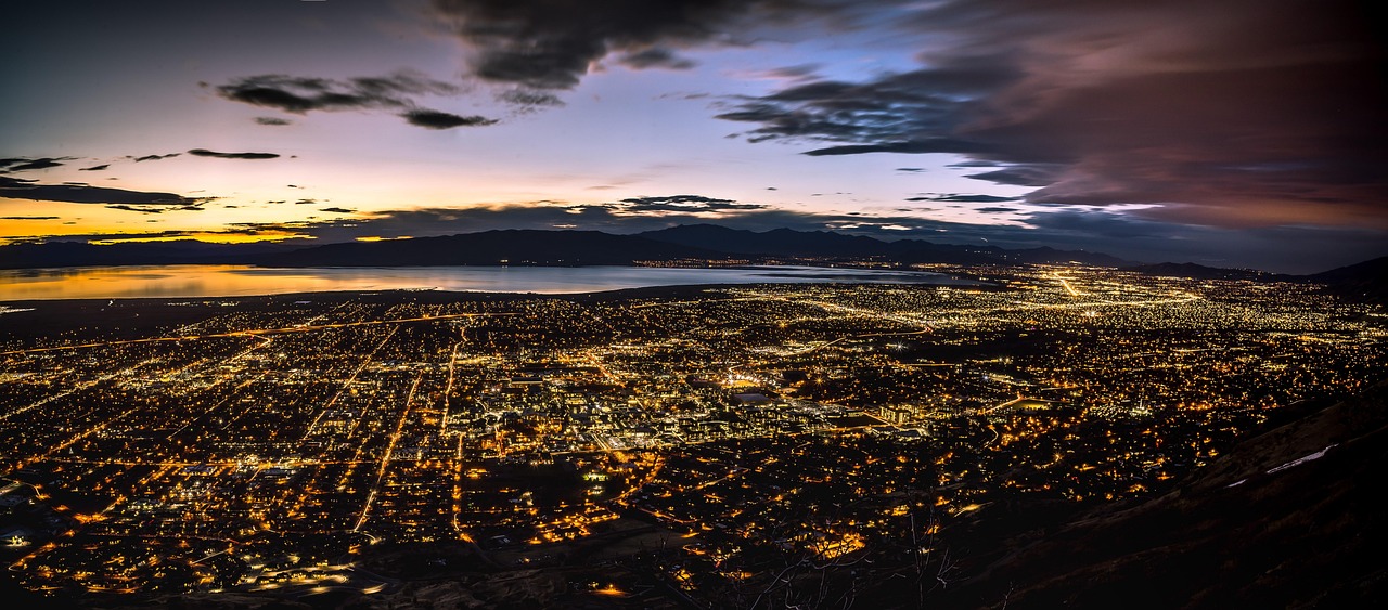 Provo, utah, panorama, photography, sony, mountain, long exposure, clouds, city, cityscape, lighting, nature, dramatic