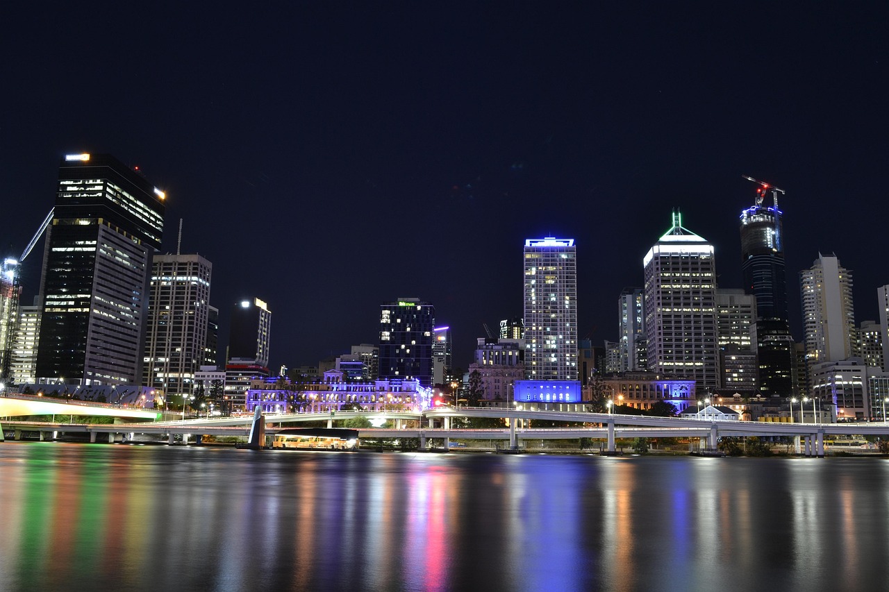 City, brisbane, queensland, skyline, downtown, cityscape, reflection, night, evening, riverside, brisbane, brisbane, brisbane, brisbane, brisbane