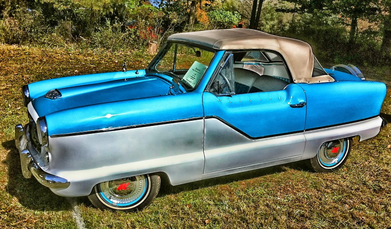 Amc, 1961 metropolitan, convertible, car, auto, hdr, classic, vintage, oldster, automobile, car wallpapers, transportation, United States, Maryland, Rockville