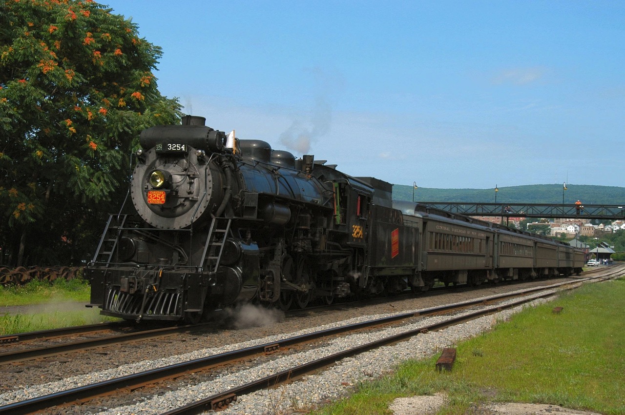 Scranton, pennsylvania, train, locomotive, nature, passenger, summer, spring, railroad, railway, tracks, transportation