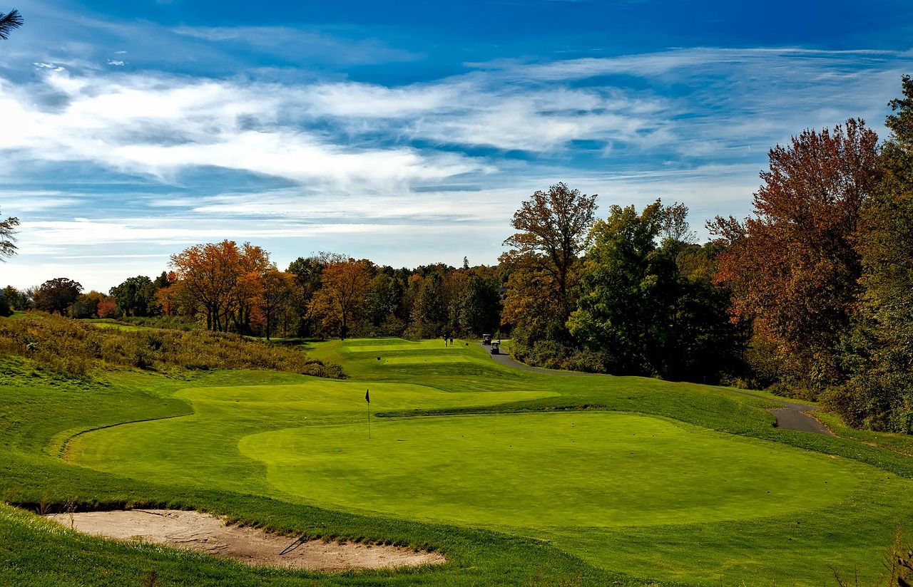 Seasons, autumn, fall, foliage, colorful, landscape, outdoor, sky, clouds, scenic, hdr, gillette golf course, litchfield, connecticut, nature, outdoors, sports, golfing, forest, trees, woods, beautifu